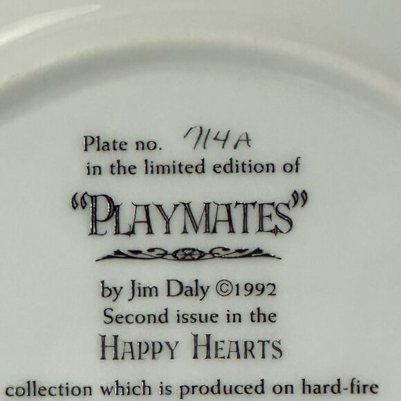 Vintage Bradford Exchange “Playmates” by Jim Daly 1992 - Picture 8 of 9